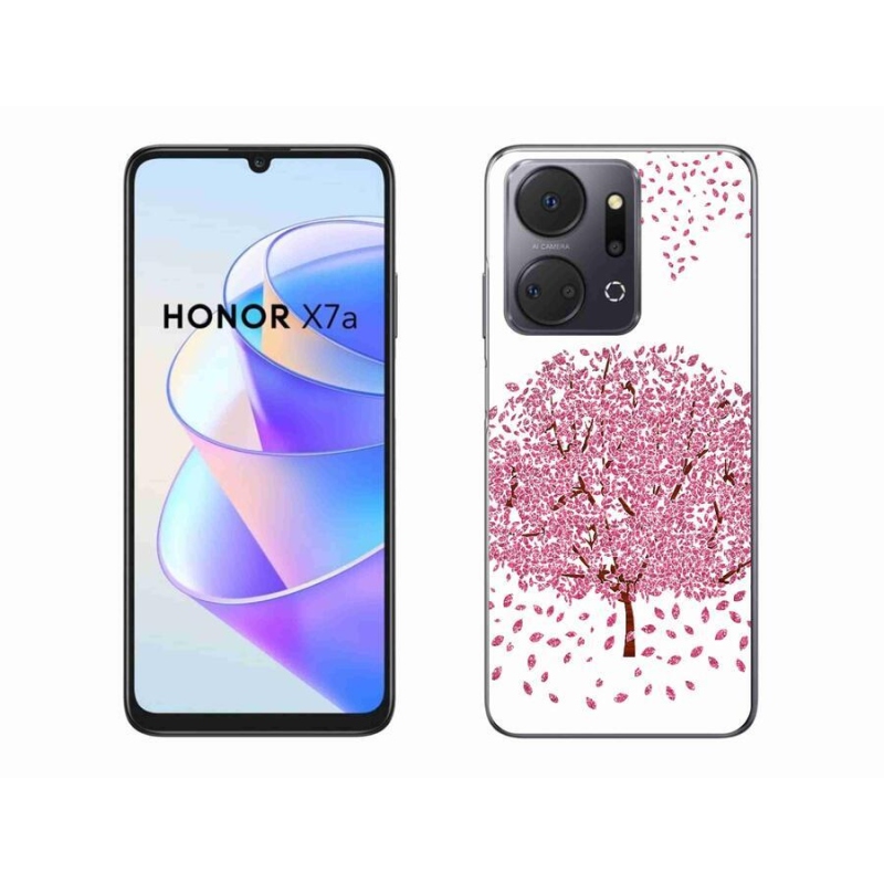 Gél borító mmCase a Honor X7a számára - rajzfilmfa levelekkel