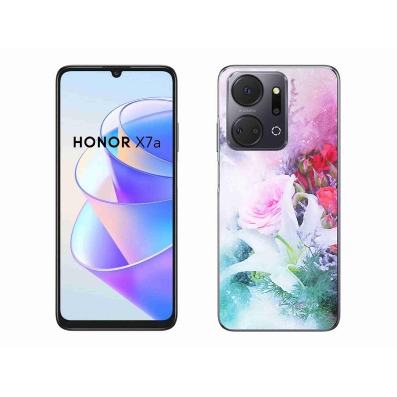 Zselés borítás mmCase a Honor X7a számára - virág 4
