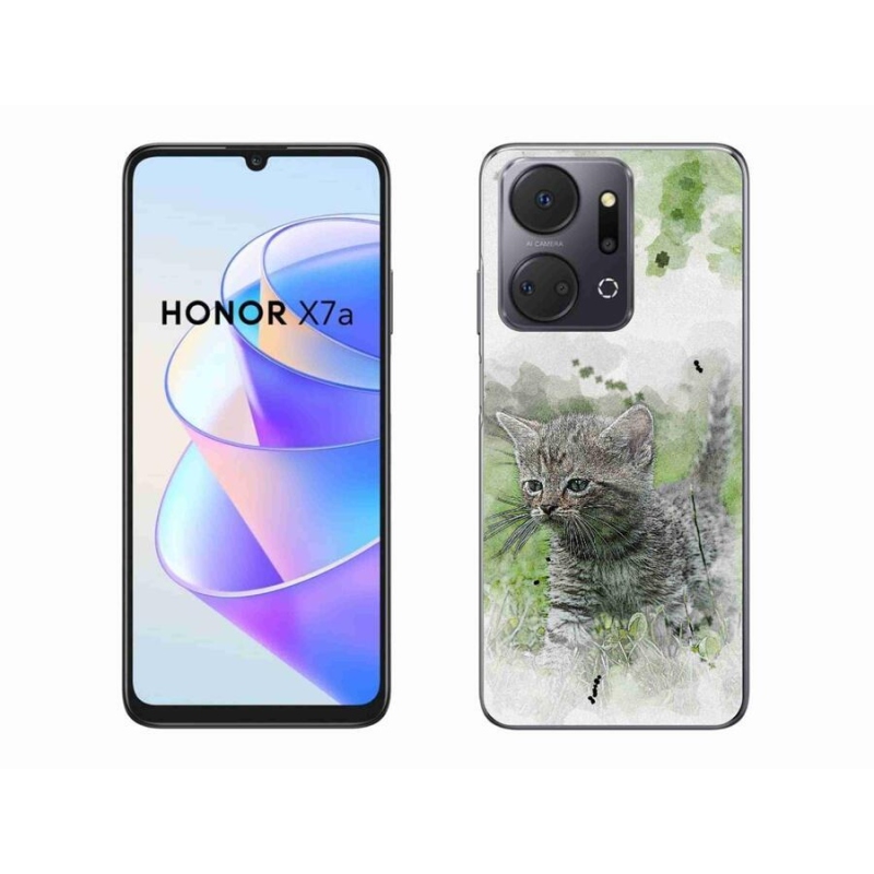 Gél borítás mmCase a Honor X7a számára - aranyos cica 1
