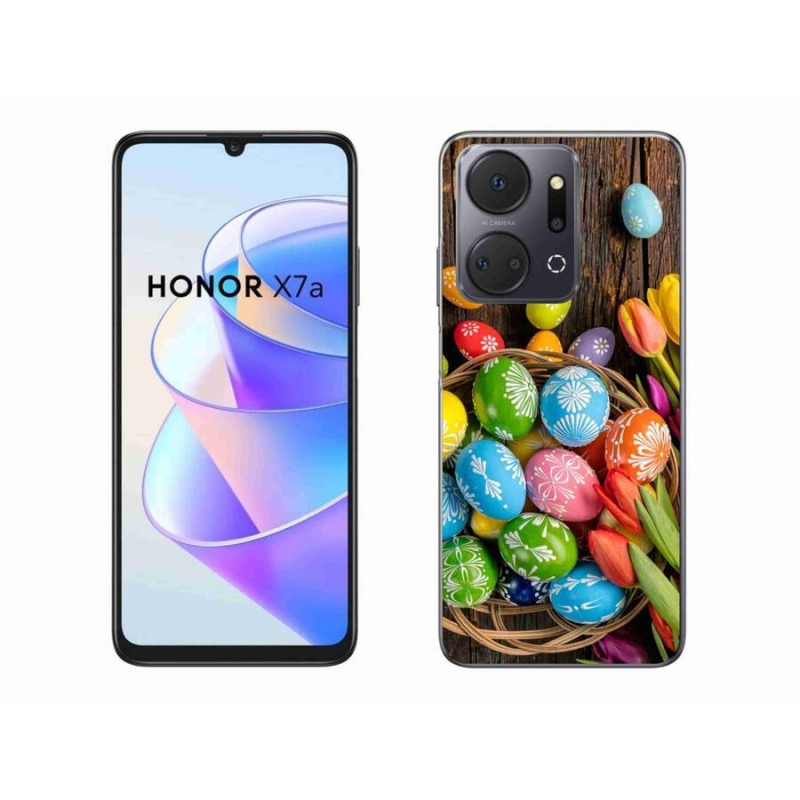 Zselés borítás mmCase a Honor X7a számára - Húsvéti tojások