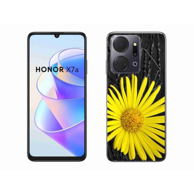 Zselés borítás mmCase a Honor X7a készülékhez - sárga virág