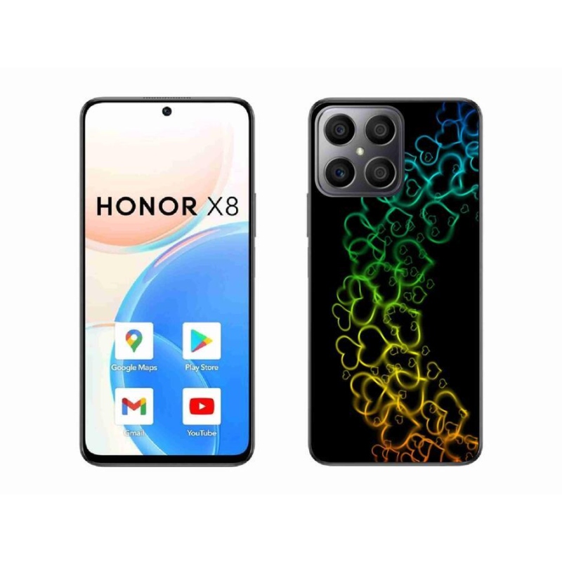 Gél borítás mmCase a Honor X8 4G készülékhez - színes szívek