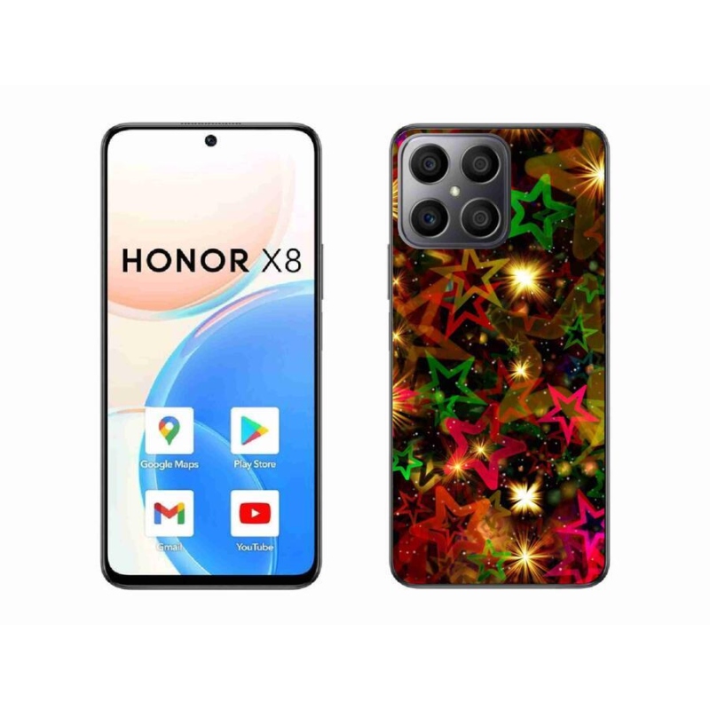 Gél borítás mmCase a Honor X8 4G-hez - színes csillagok