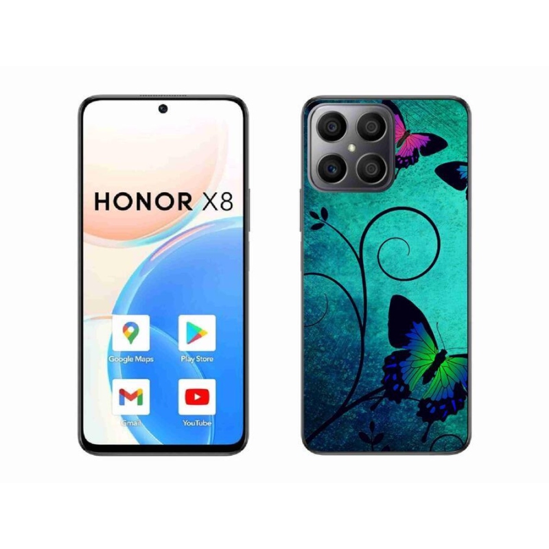 Gél borítás mmCase a Honor X8 4G készülékhez - színes pillangók