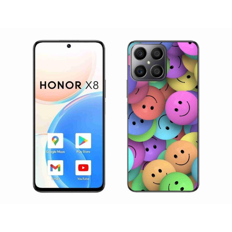 Gél borítás mmCase a Honor X8 4G-hez - színes smiley-kkal