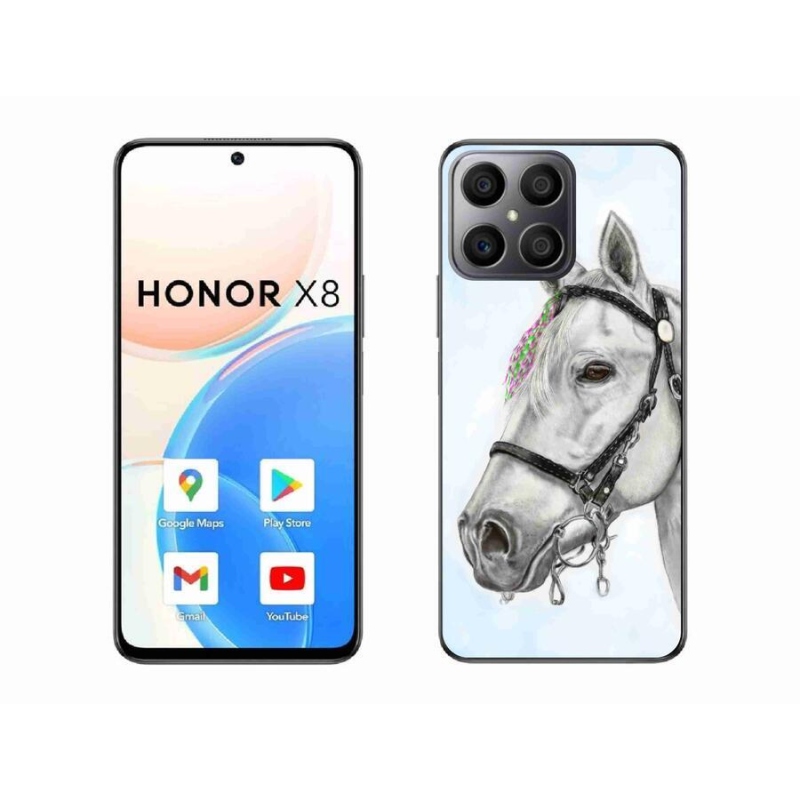 Zselés borítás mmCase a Honor X8 4G-hez - fehér ló 1
