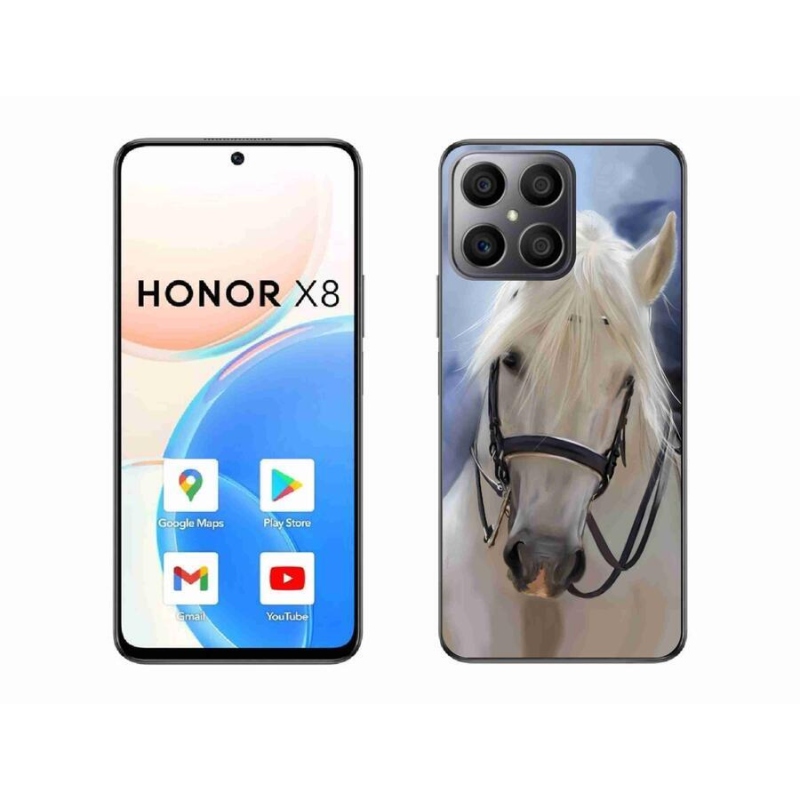 Zselés borítás mmCase a Honor X8 4G-hez - fehér ló