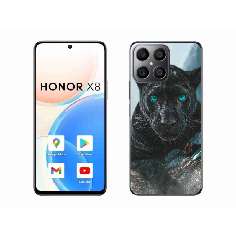 Zselés borítás mmCase a Honor X8 4G készülékhez - fekete párduc