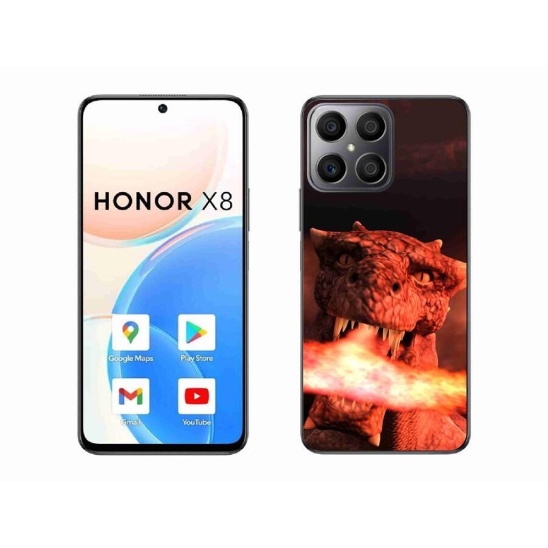 Zselés borítás mmCase a Honor X8 4G-hez - sárkány