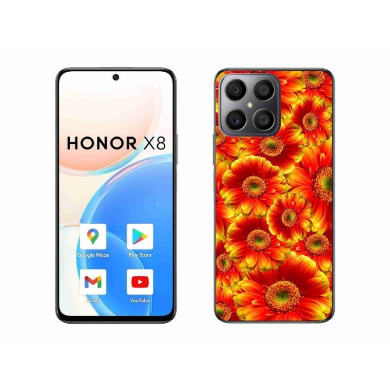 Zselés borítás mmCase a Honor X8 4G készülékhez - gerbera 1