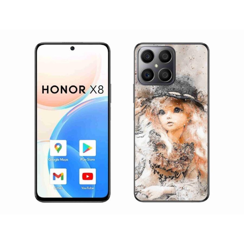 Gél borítás mmCase a Honor X8 4G-hez - lány kalapban