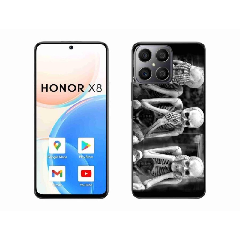 Zselés borítás mmCase a Honor X8 4G-hez - csontvázak
