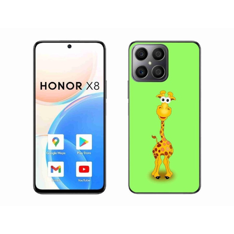 Gél borítás mmCase a Honor X8 4G-hez - rajzfilm zsiráf