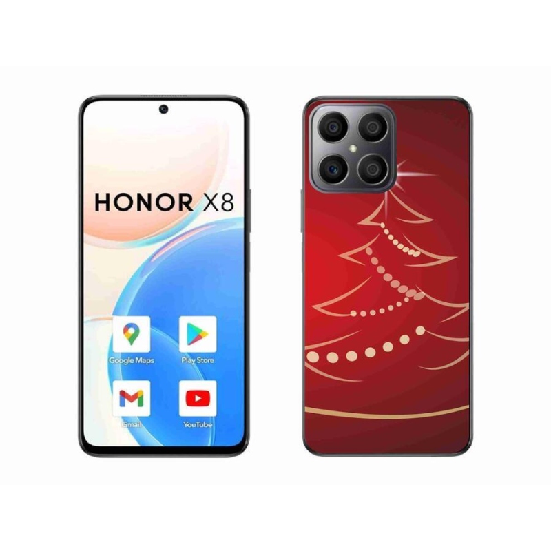 Gél borítás mmCase a Honor X8 4G-hez - karácsonyfa karikatúra