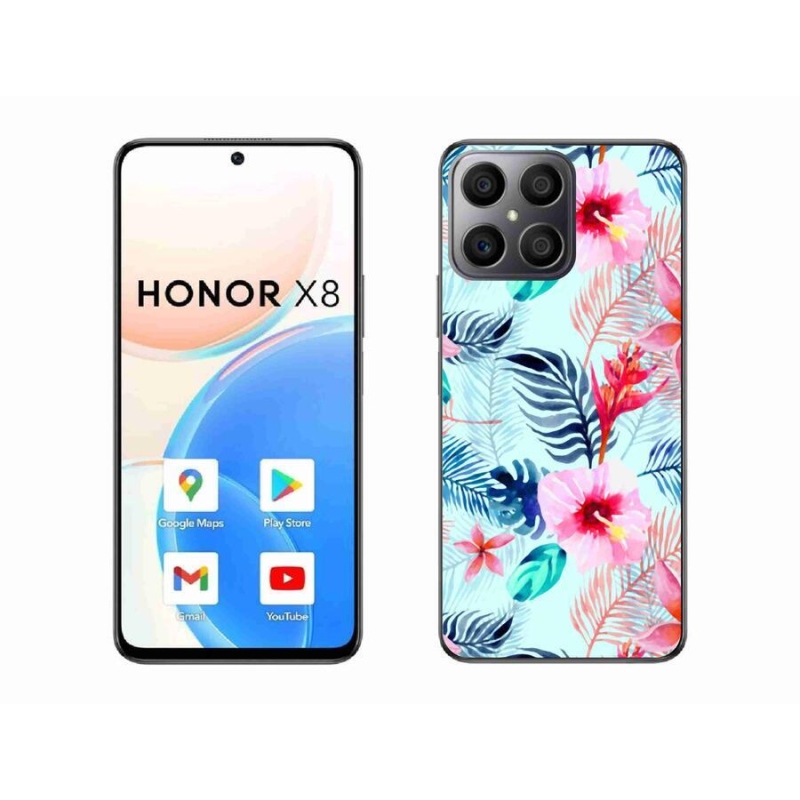 Zselés borítás mmCase a Honor X8 4G-hez - virágok