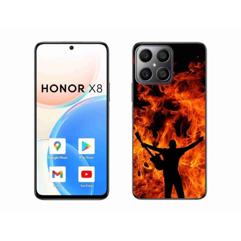Gél borítás mmCase a Honor X8 4G-hez - zenész és tűz