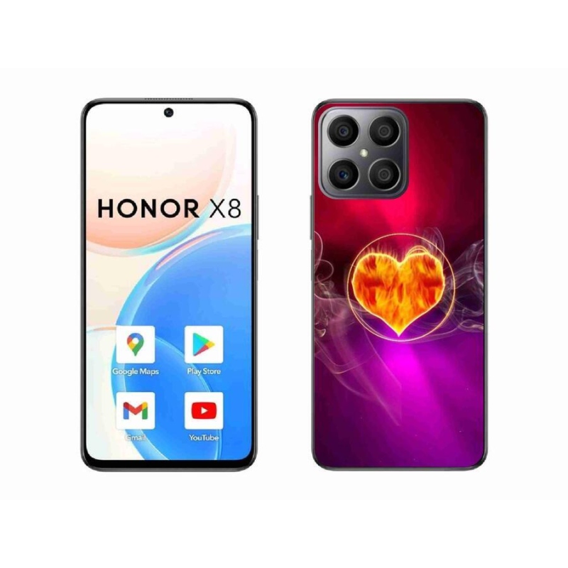 Gél borítás mmCase a Honor X8 4G készülékhez - tüzes szív