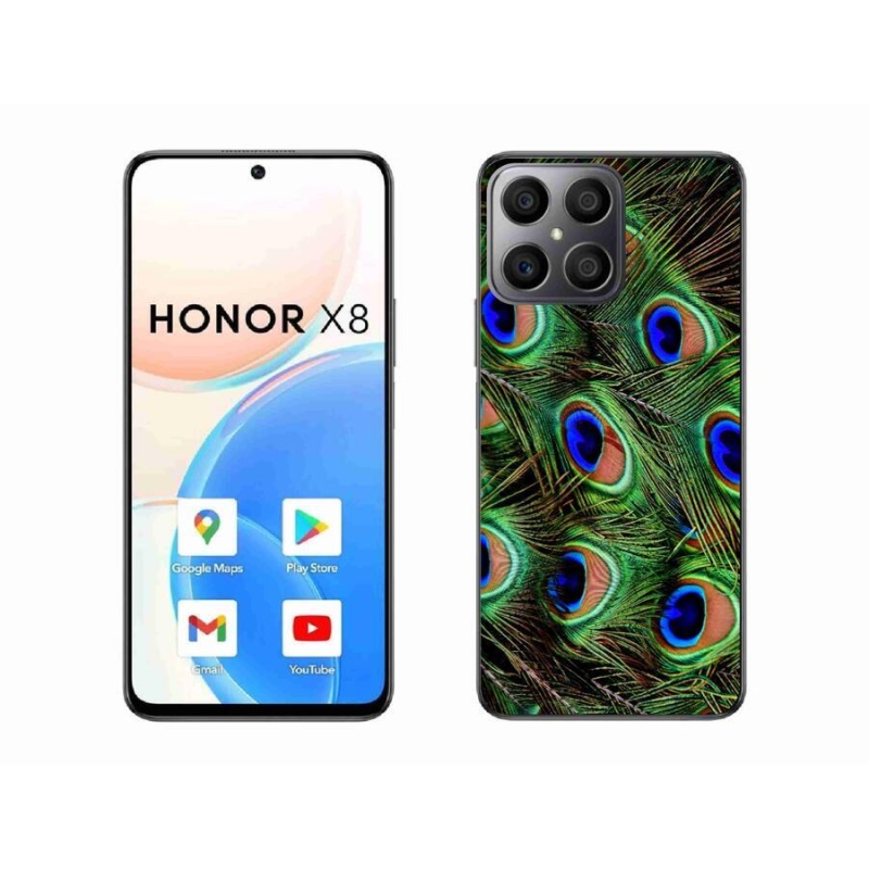 Gél borítás mmCase a Honor X8 4G készülékhez - pávatoll