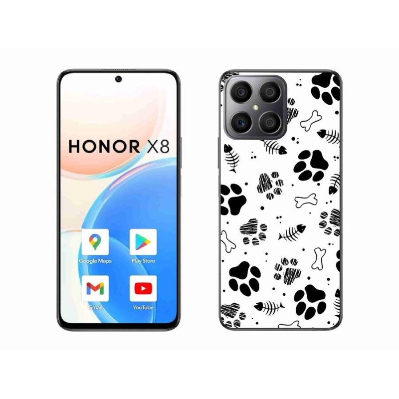 Gél borítás mmCase a Honor X8 4G-hez - kutyamancsok 1