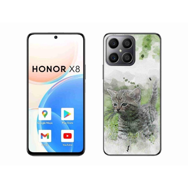 Gél borítás mmCase a Honor X8 4G-hez - aranyos cica 1