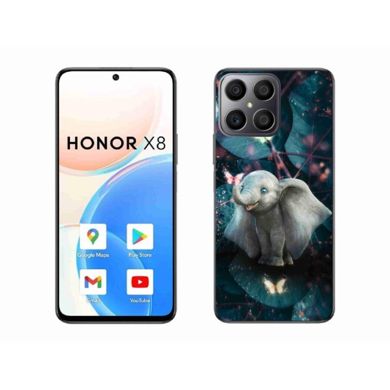 Gél borítás mmCase a Honor X8 4G készülékhez - aranyos elefánt