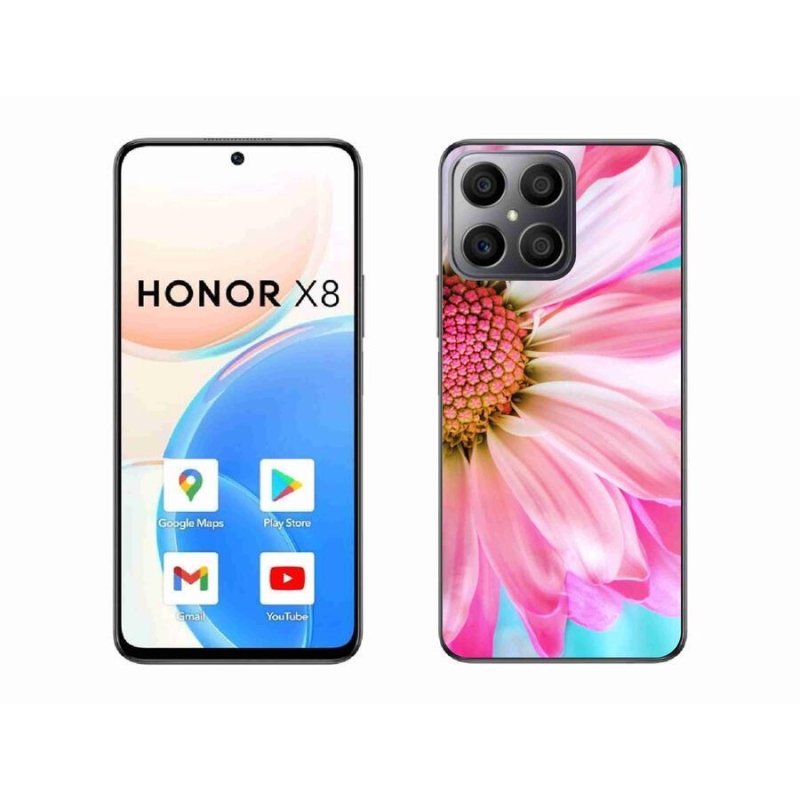 Gél borítás mmCase a Honor X8 4G-hez - rózsaszín virág