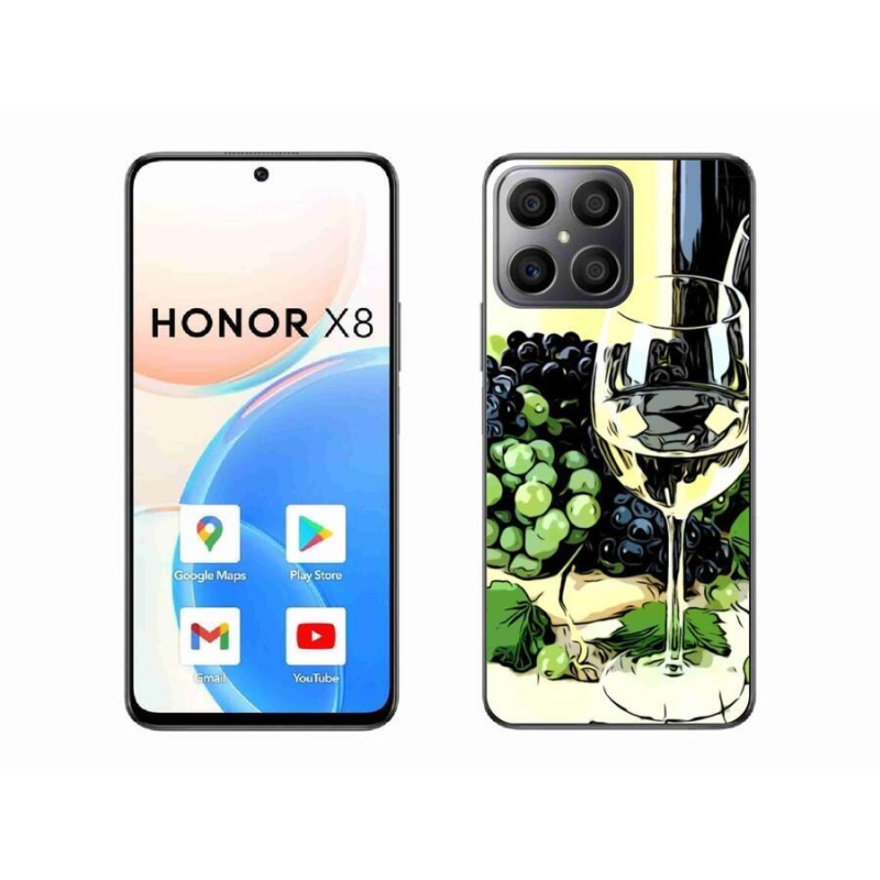 Zselés borítás mmCase a Honor X8 4G-hez - pohár bor