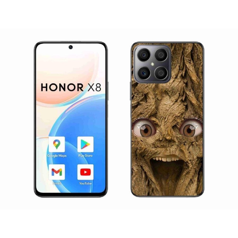 Gél borító mmCase a Honor X8 4G-hez - boldog fa szemekkel