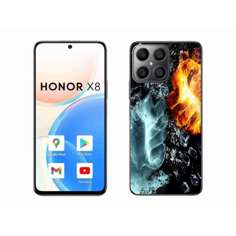 Zselés borítás mmCase a Honor X8 4G-hez - víz és tűz