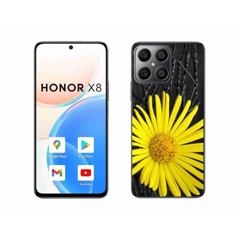 Zselés borítás mmCase a Honor X8 4G-hez - sárga virág