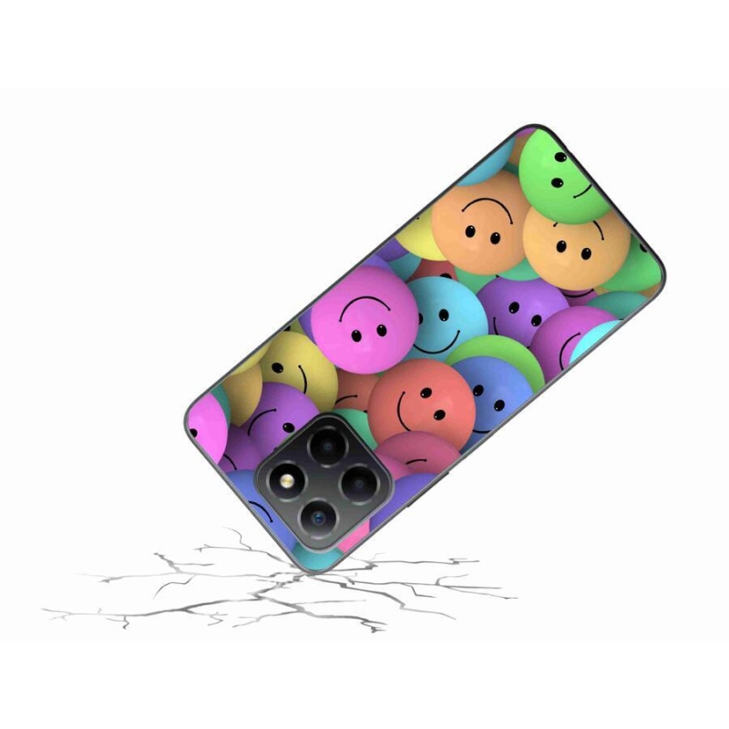 Zselés borítás mmCase a Honor X8 5G/Honor 70 Lite 5G számára - színes smiley-kkal