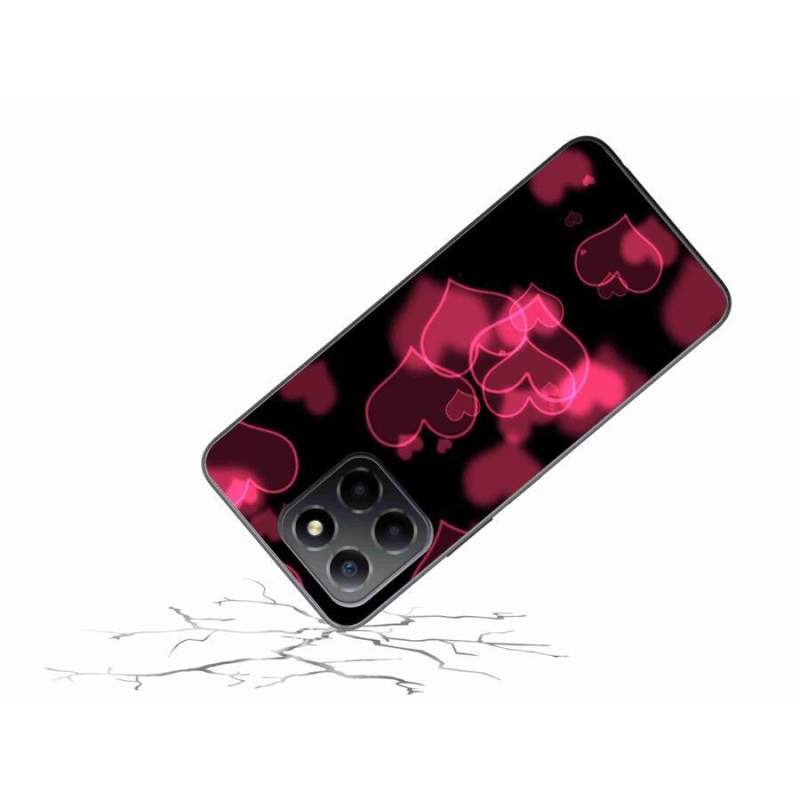 Zselés borítás mmCase a Honor X8 5G/Honor 70 Lite 5G készülékhez - piros szívek