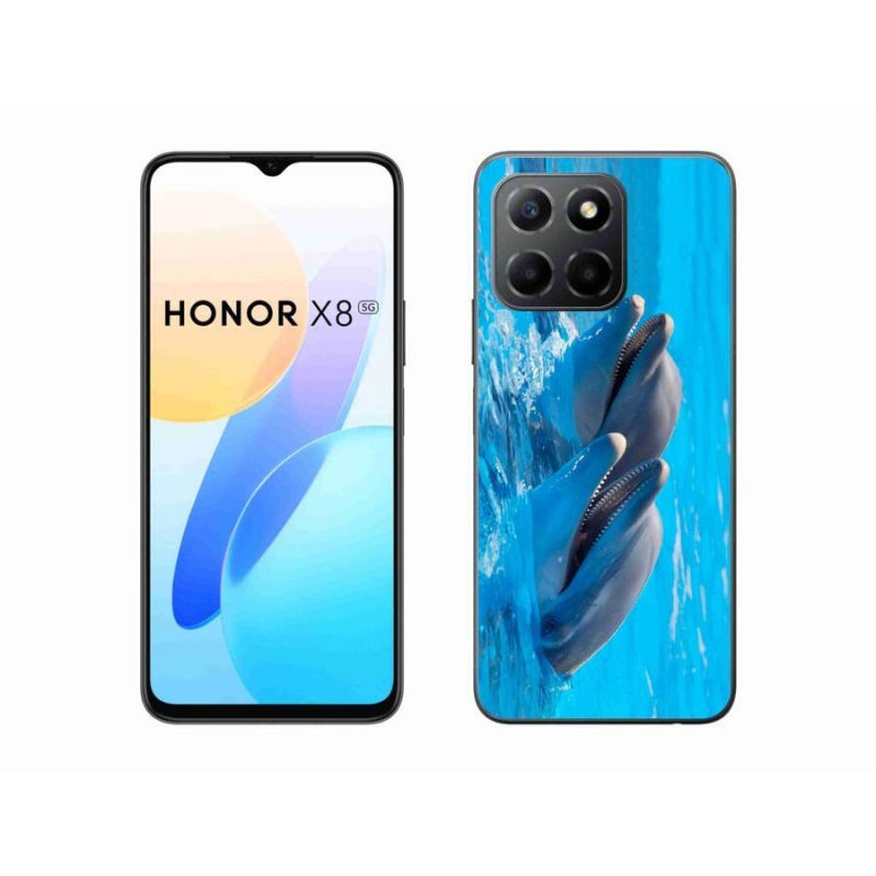Zselés borítás mmCase a Honor X8 5G/Honor 70 Lite 5G számára - delfinek