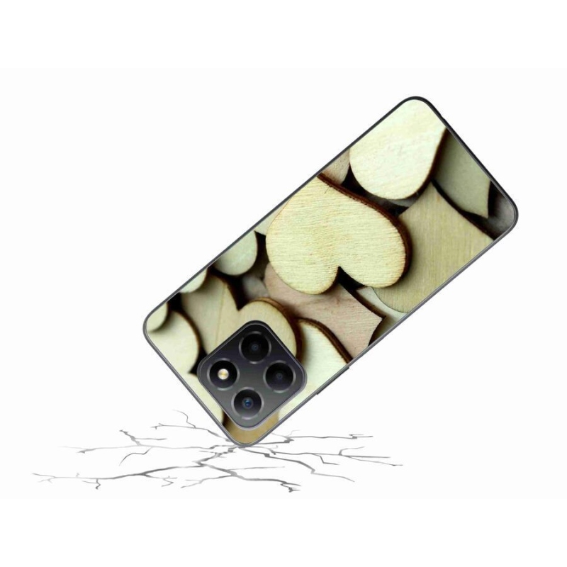 Zselés borítás mmCase a Honor X8 5G/Honor 70 Lite 5G készülékhez - fából készült szívek