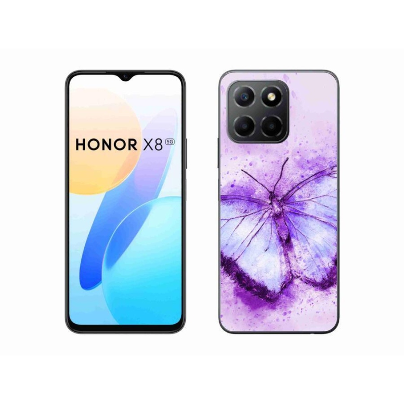 Zselés borítás mmCase a Honor X8 5G/Honor 70 Lite 5G készülékhez - lila pillangó