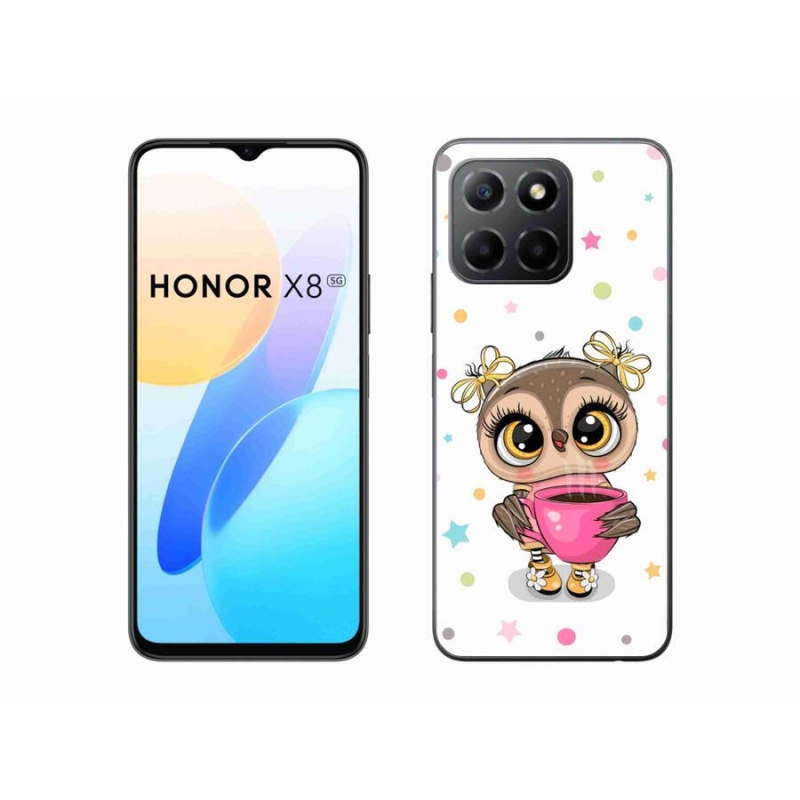 Zselés borítás mmCase a Honor X8 5G/Honor 70 Lite 5G számára - rajzfilm bagoly