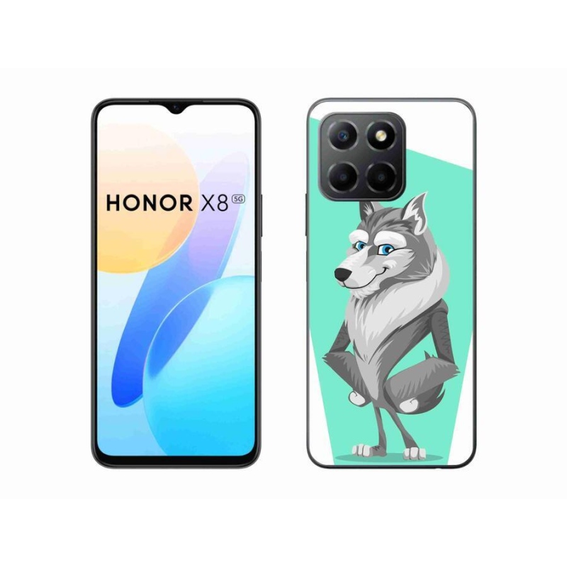Zselés borítás mmCase a Honor X8 5G/Honor 70 Lite 5G számára - rajzfilmfarkas