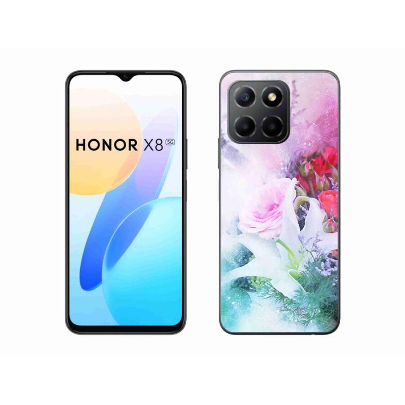 Zselés borítás mmCase a Honor X8 5G/Honor 70 Lite 5G számára - virágok 4