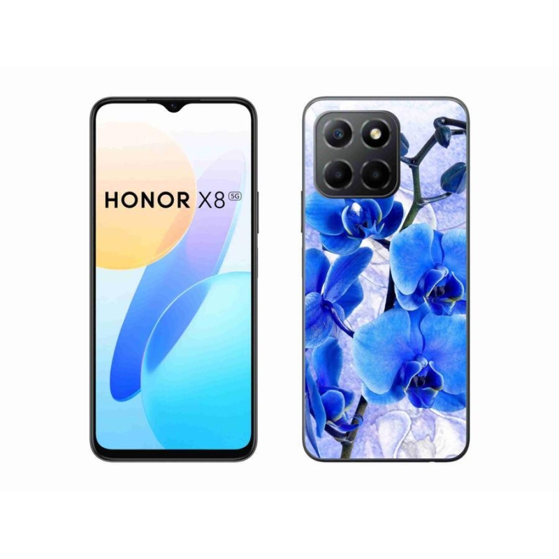 Zselés borítás mmCase a Honor X8 5G/Honor 70 Lite 5G készülékhez - kék virágok