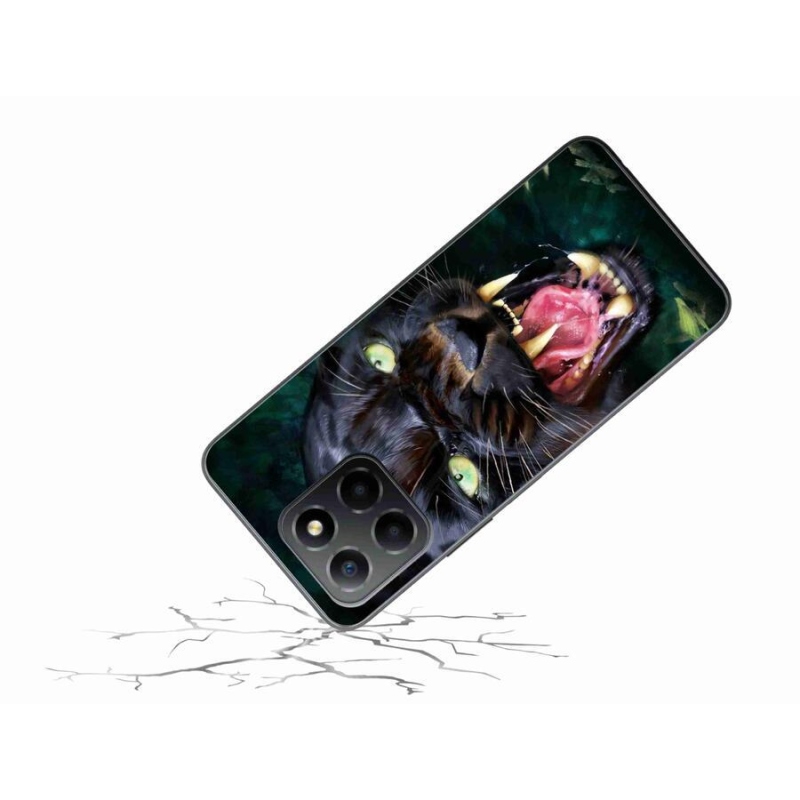 Zselés borítás mmCase a Honor X8 5G/Honor 70 Lite 5G számára - dühös fekete párduc
