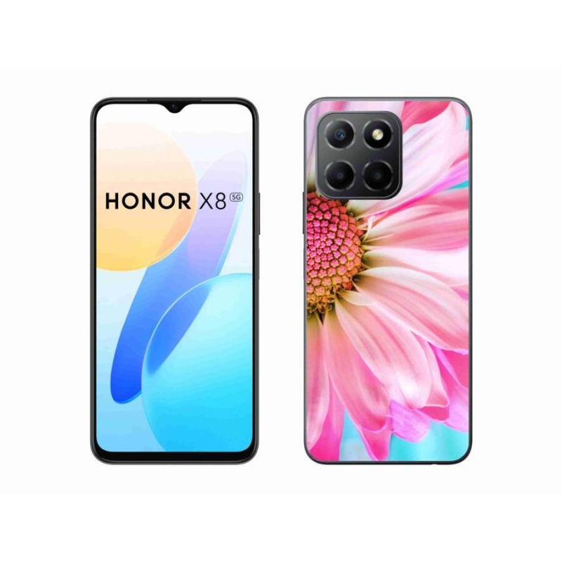 Zselés borítás mmCase a Honor X8 5G/Honor 70 Lite 5G készülékhez - rózsaszín virág