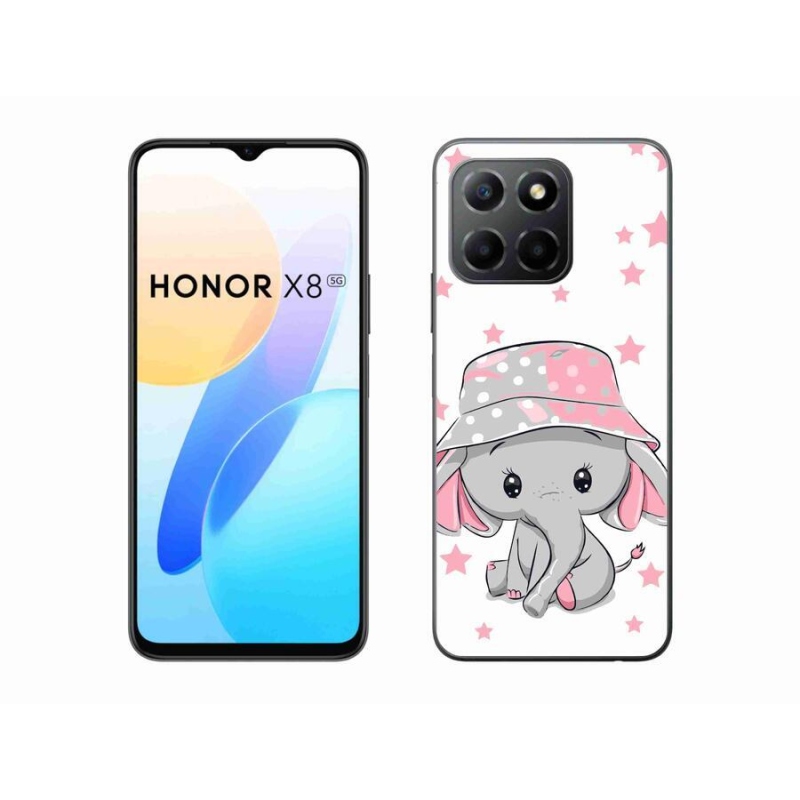 Zselés borítás mmCase a Honor X8 5G/Honor 70 Lite 5G készülékhez - rózsaszín elefánt