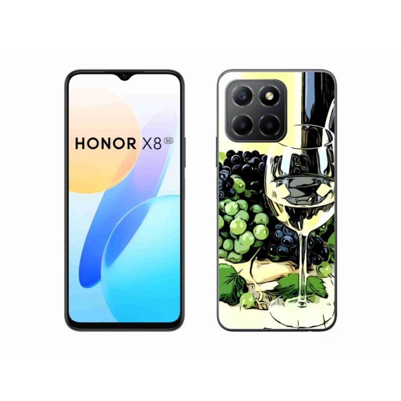 Zselés borító mmCase a Honor X8 5G/Honor 70 Lite 5G készülékhez - pohár bor