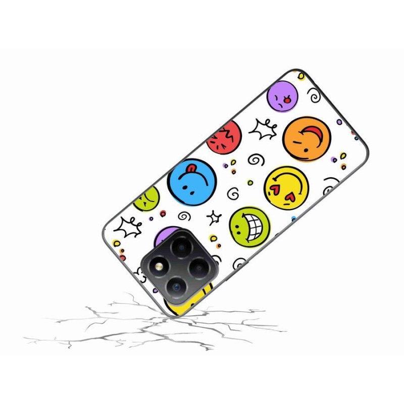 Zselés borítás mmCase a Honor X8 5G/Honor 70 Lite 5G számára - smiley-k