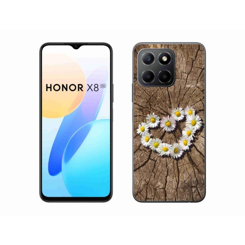 Zselés borítás mmCase a Honor X8 5G/Honor 70 Lite 5G készülékhez - százszorszépek szíve