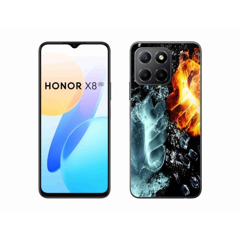Zselés borítás mmCase a Honor X8 5G/Honor 70 Lite 5G számára - víz és tűz