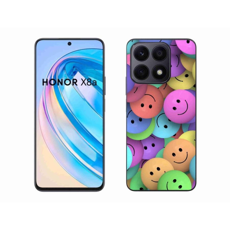 Gél borító mmCase a Honor X8a számára - színes smiley-k