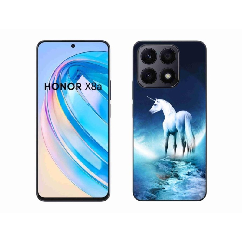 Zselés borítás mmCase a Honor X8a számára - fehér egyszarvú