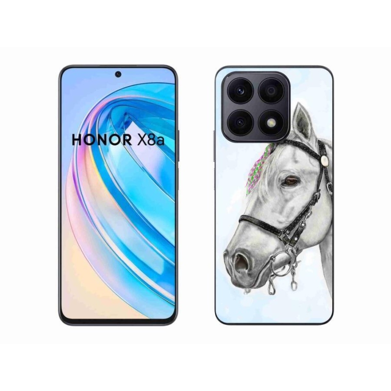 Zselés borítás mmCase a Honor X8a készülékhez - fehér ló 1