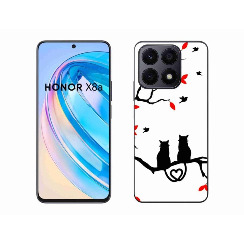Gél borítás mmCase a Honor X8a számára - macska szeretet